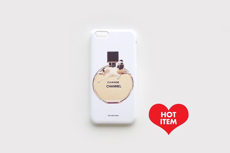 Plastic Phone Cases White - [ YONG ] Pug Perfume de Paris iPhone Case