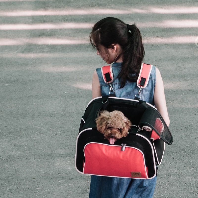 【MYZOO】 TRANSFORM BAG Variety Package / Sweetheart - กระเป๋าสัตว์เลี้ยง - วัสดุอื่นๆ สีแดง