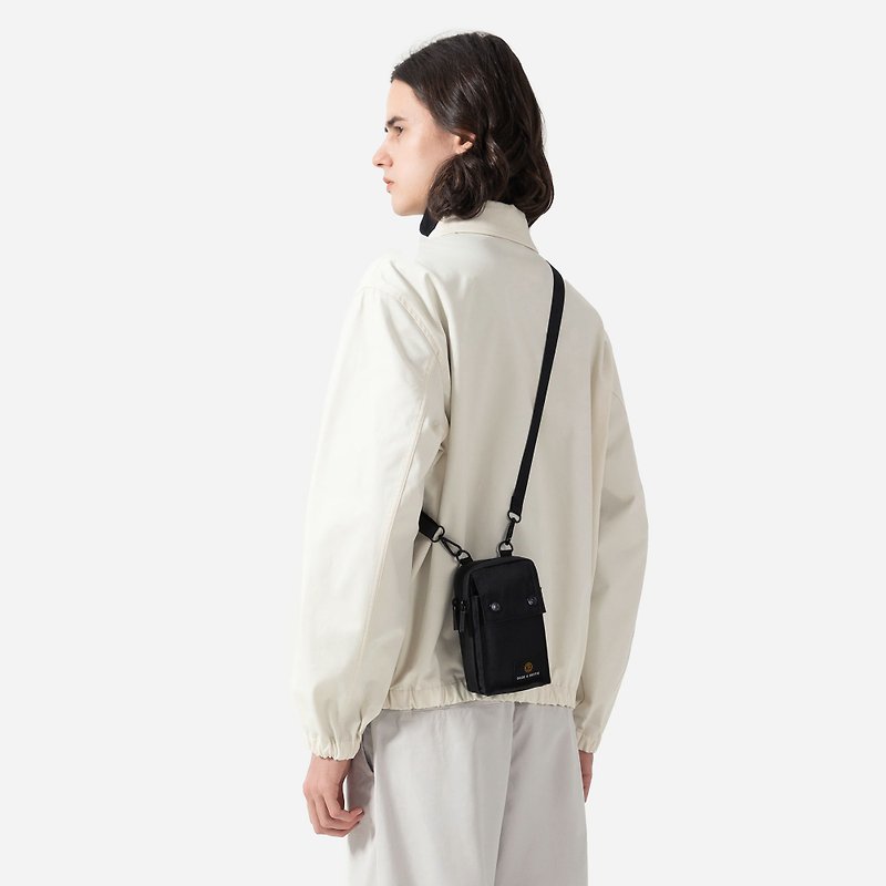 [DB] New version of Darter lightweight small bag waist bag crossbody bag mobile phone bag waterproof - black - กระเป๋าแมสเซนเจอร์ - ไนลอน หลากหลายสี