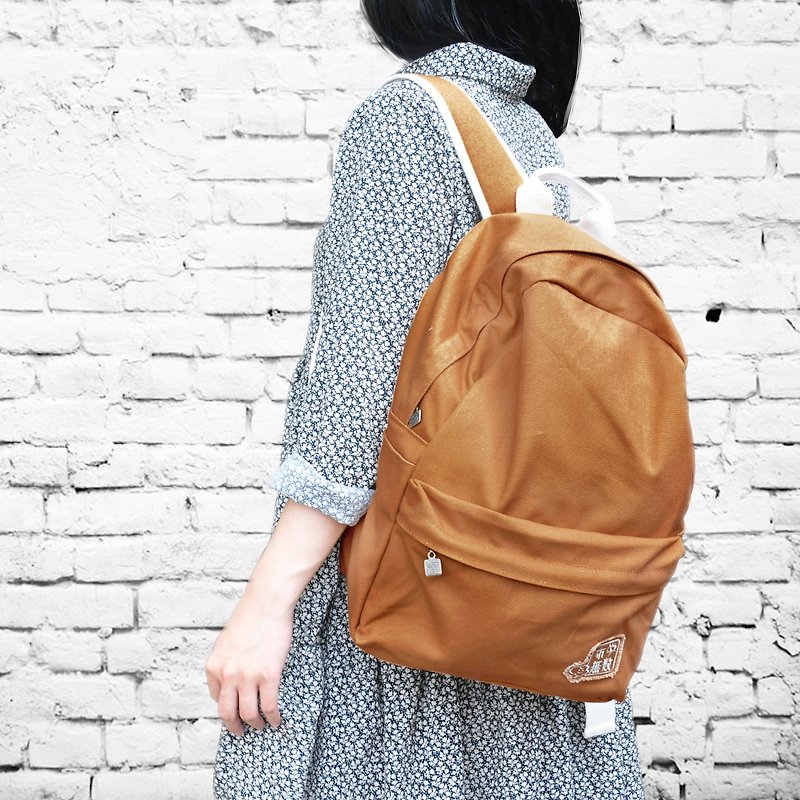 Pure Outing-Canvas Backpack-Plain Backpack-Yellow Ochre - Backpacks - Other Materials Yellow