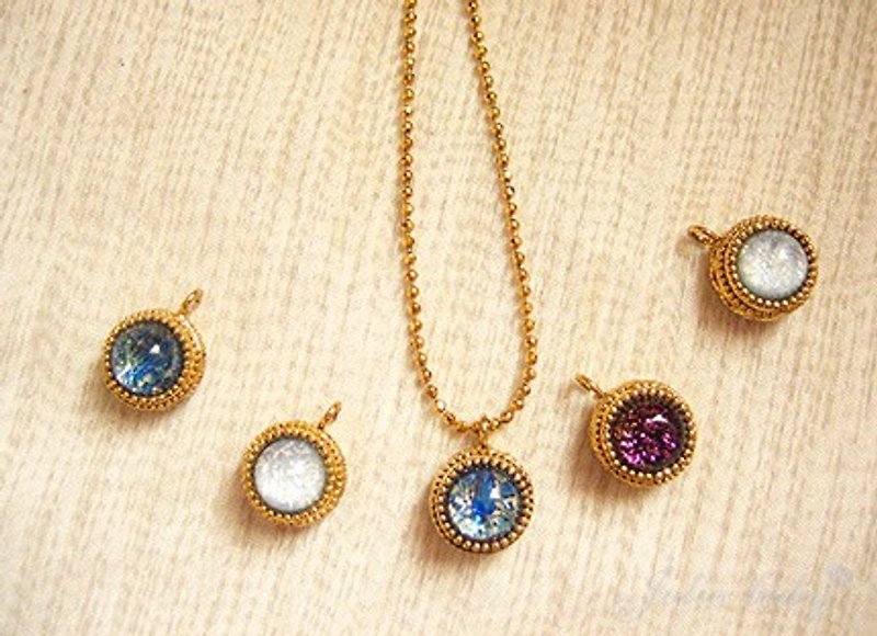[Jolie baby] Star bright series - Multicolor Gemstone Necklace Galaxy - Necklaces - Other Metals Multicolor