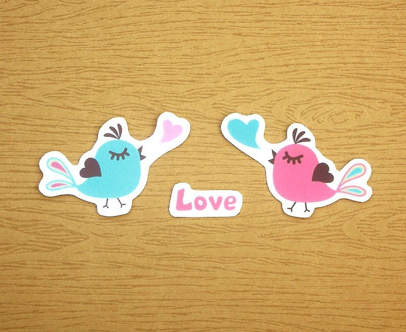 Stickers _ Love Birds Love Birds - สติกเกอร์ - กระดาษ 