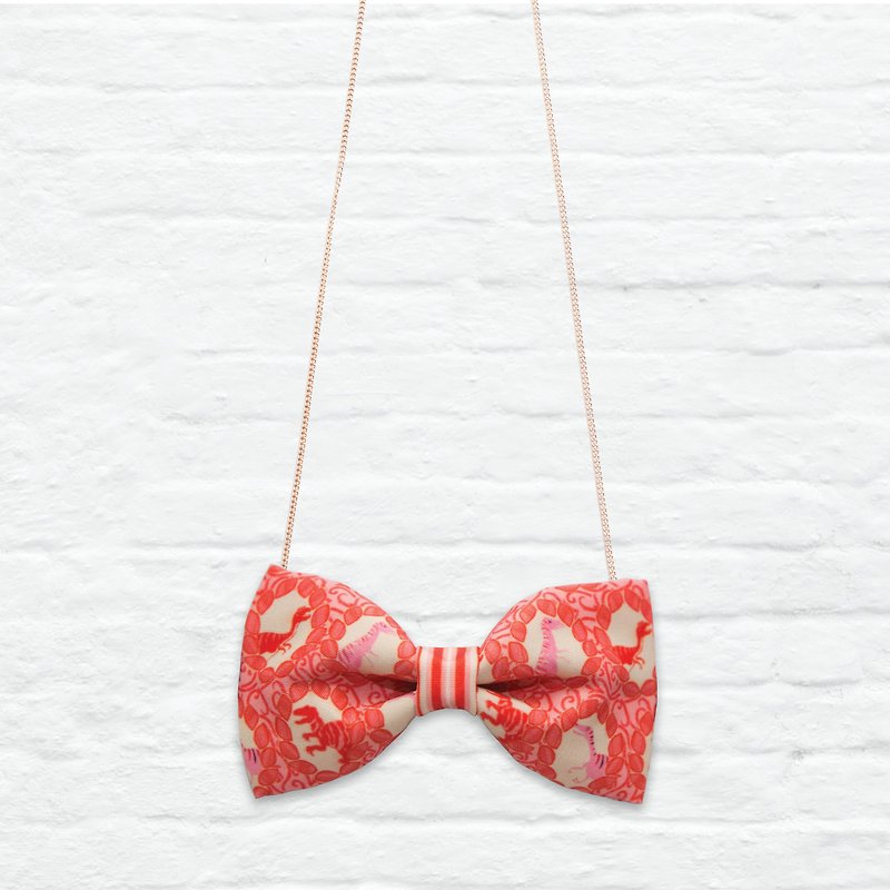 K0018 Necklace, Hairband, Pet Collar, Toddler Bow tie - สร้อยติดคอ - วัสดุอื่นๆ สีแดง