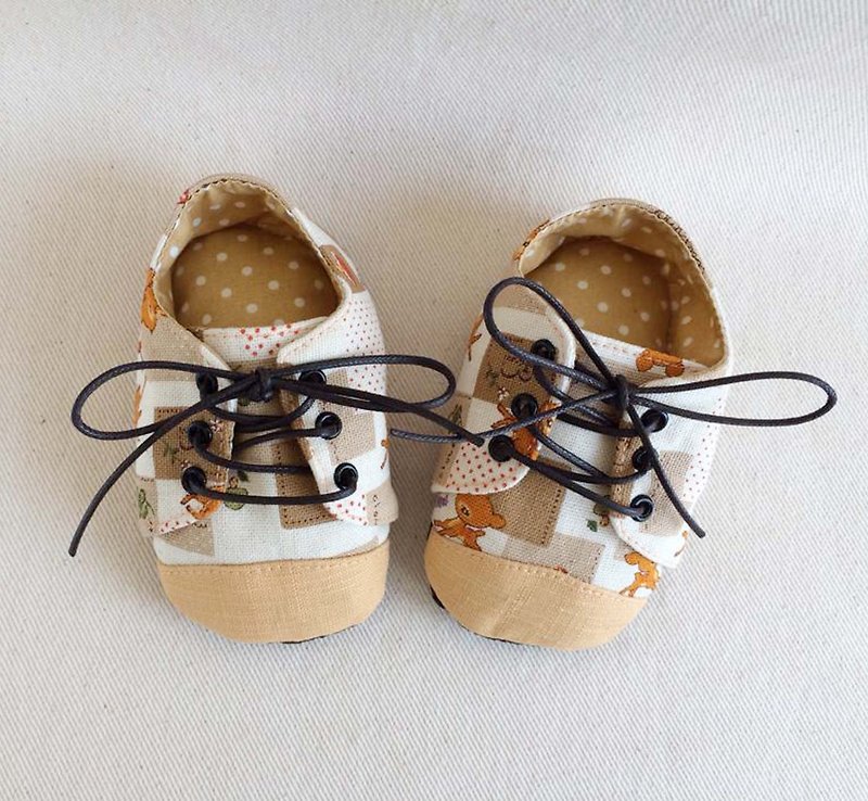 Va handmade shoes series fairy Department of deer shoes - รองเท้าเด็ก - วัสดุอื่นๆ สีส้ม