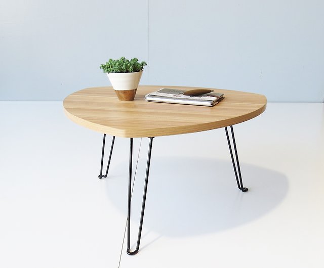 Ho Mood Deconstruction Series Folding, Round Particle Board Table With Removable Legs