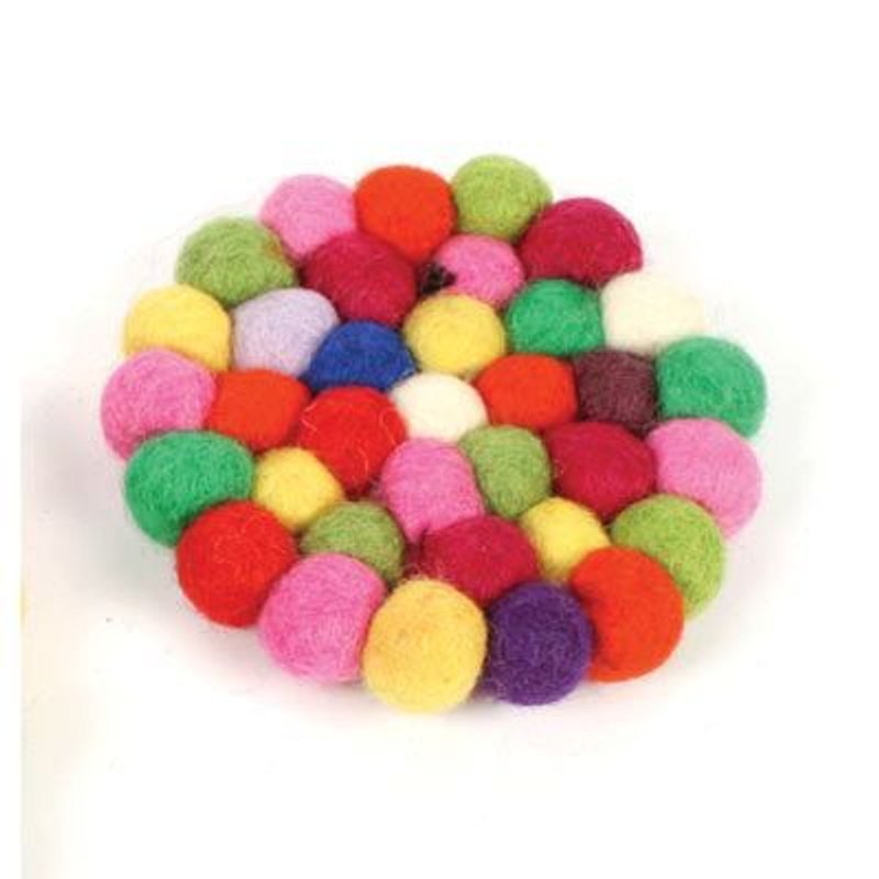 Bubble coaster 9cm diameter 羊毛球杯墊 - Coasters - Wool 