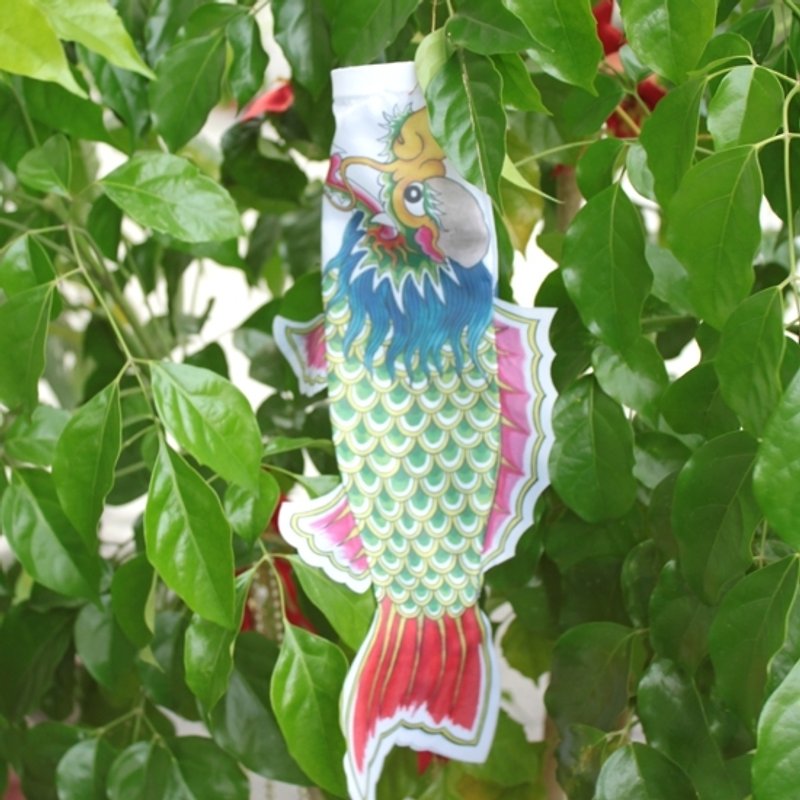 Taiwan Dragon Fish Flag 30 CM - Items for Display - Other Materials Green