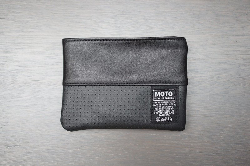 【MOTO 30cc】－Coin Key Pouch/鑰匙包/零錢包_03680 - 鑰匙圈/鑰匙包 - 真皮 黑色