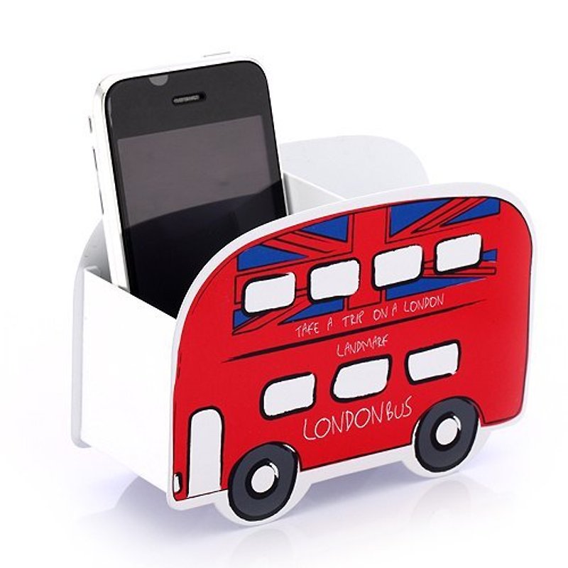 Cool Pen Holder-Car Modeling Series I Red London Bus Stationery Storage - กล่องใส่ปากกา - โลหะ 