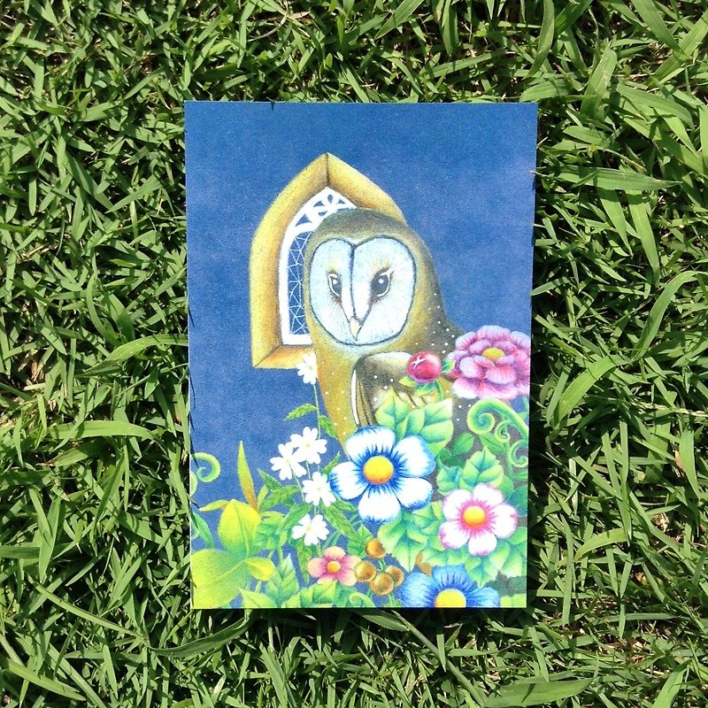 According to the step flow illustration postcard - Grass Owl - การ์ด/โปสการ์ด - กระดาษ หลากหลายสี