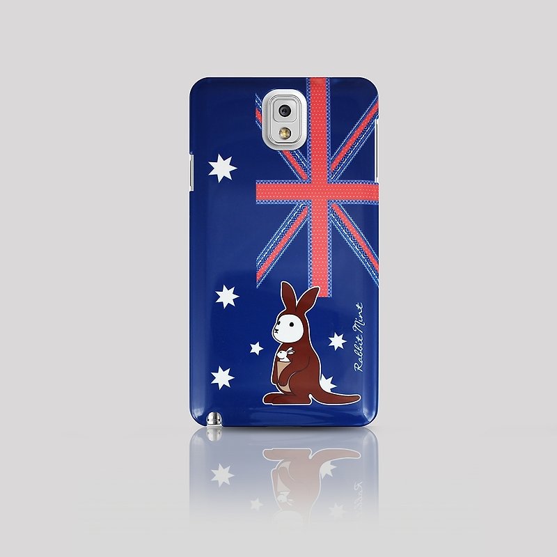 (Rabbit Mint) 薄荷兔手機殼 - 兔子愛旅行系列 - 澳洲 Samsung Note 3 (P00054) - 手機殼/手機套 - 塑膠 藍色