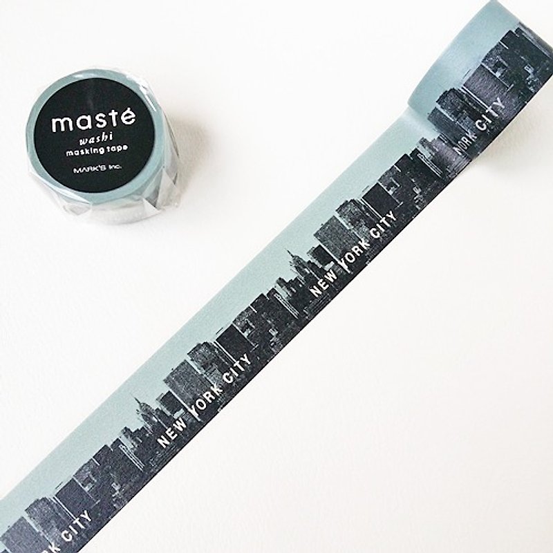 紙 紙膠帶 灰色 - maste 和紙膠帶 Multi City【紐約(MST-MKT65-A)】