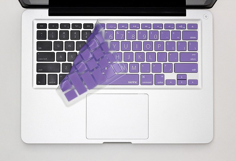BEFINE MacBook Pro 13/15/17 special keyboard protective film (KUSO English Lion Edition) white on purple (8809305221637) This version without phonetic - Computer Accessories - Other Materials Purple