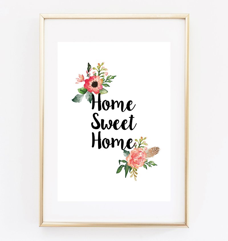 home sweet home(1) 可客製化 掛畫 海報 - 壁貼/牆壁裝飾 - 紙 