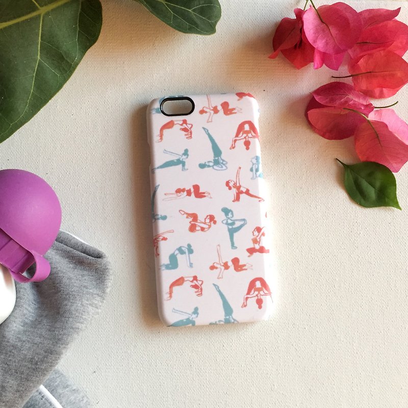 運動女孩的手機殼 瑜珈Yoga 可客製化手機殼 - 手機殼/手機套 - 塑膠 粉紅色
