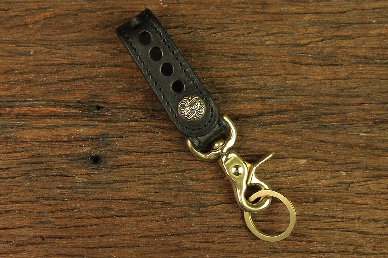 [METALIZE]Carving Leather Key Chain Carved Leather Key Chain - ที่ห้อยกุญแจ - โลหะ 