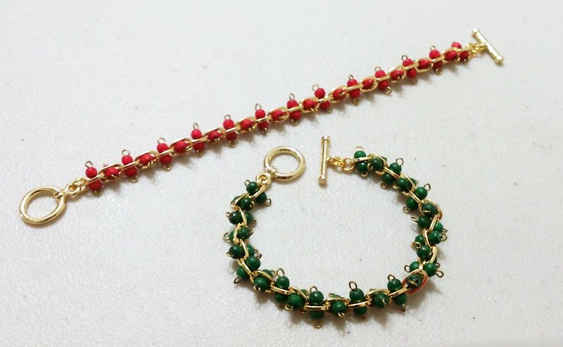 ★Fashion Cactus Bracelet～Retro Wooden Bead Series★ - สร้อยข้อมือ - โลหะ หลากหลายสี