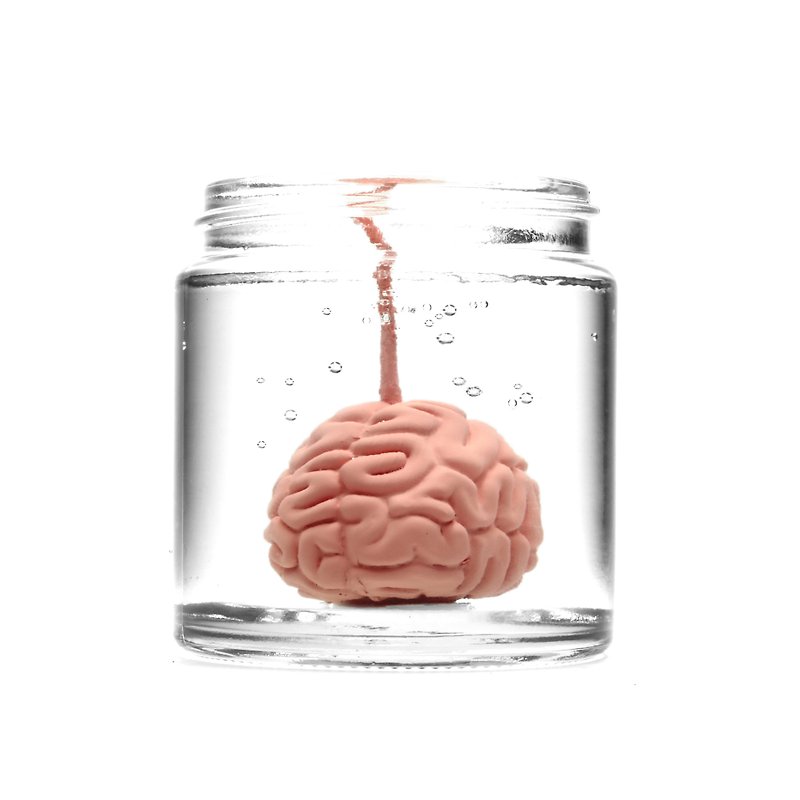Brainfart55 福馬林系列香氛蠟燭-膚色腦腦 - 香薰蠟燭/燭台 - 蠟 粉紅色