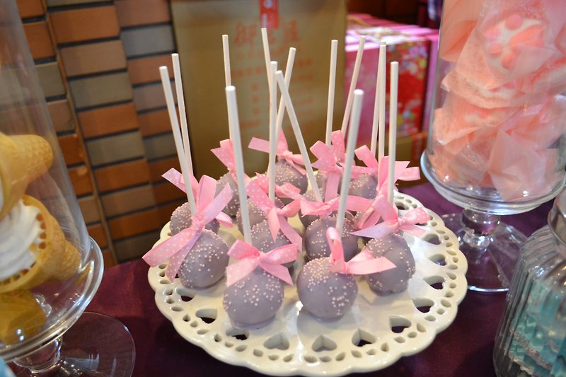 【凡爾賽蛋糕棒棒糖】 婚禮佈置 創意 生日禮物 婚禮小物 - 鹹派/甜派 - 新鮮食材 紫色