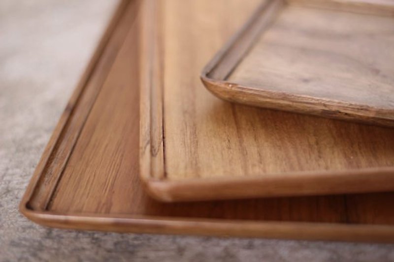 ≡Japanese style wooden tray≡Large size - จานเล็ก - ไม้ สีนำ้ตาล