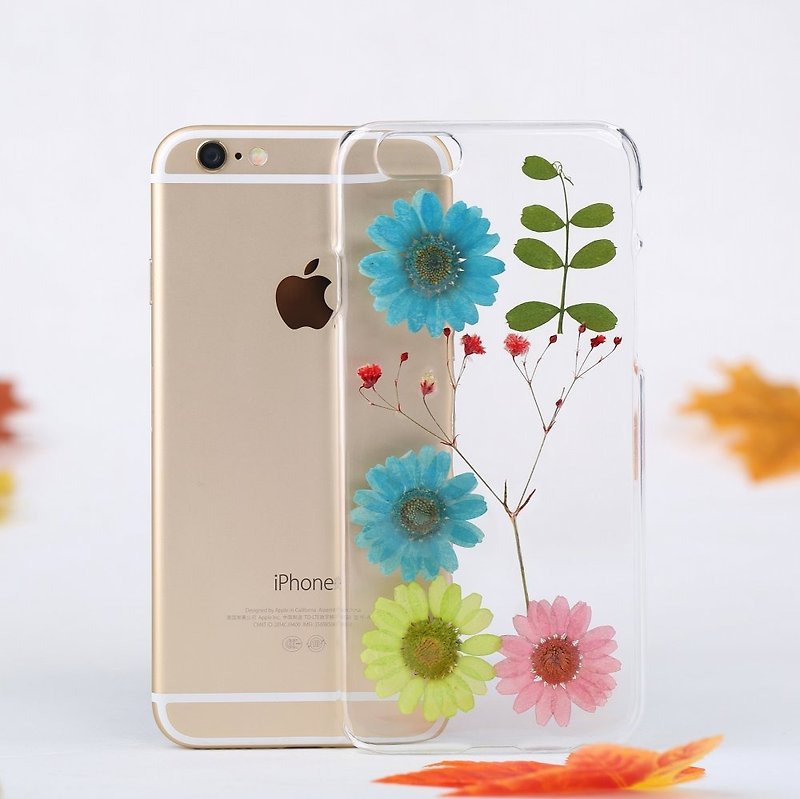 iPhone手機殼 Samsung押花手機保護殼 iPhone手機套Flower iPhone Case Clear Samsung Case - 手機殼/手機套 - 植物．花 多色