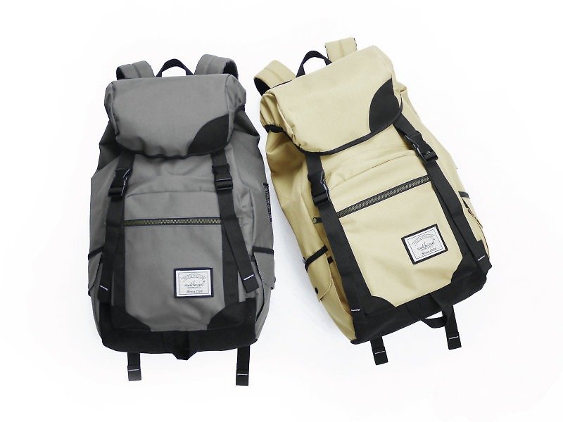 Matchwood Apollo backpack with backpack with 17-inch laptop battery sandwich interlayer made of waterproof fit khaki / blue / gray models - กระเป๋าเป้สะพายหลัง - วัสดุกันนำ้ หลากหลายสี