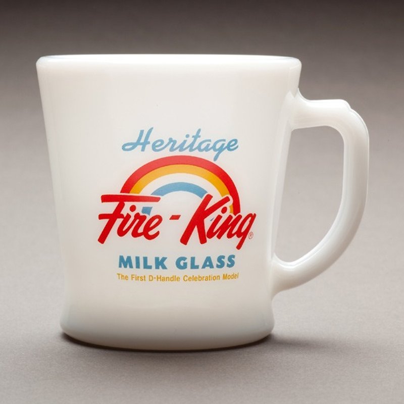 FIRE KING 1th D Handle | commemorative mug section - แก้วมัค/แก้วกาแฟ - แก้ว 