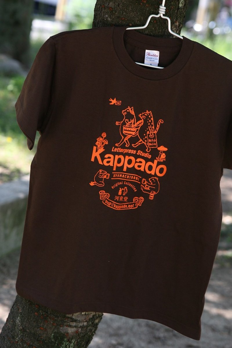 オリジナルTシャツ（ブラウン） - 男 T 恤 - 棉．麻 咖啡色