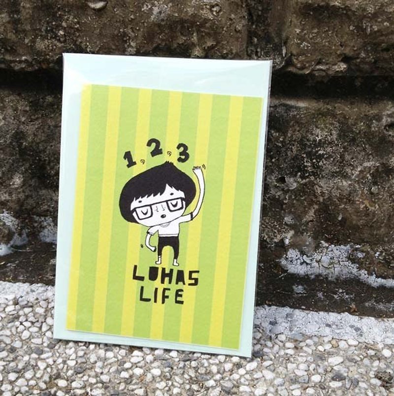 廢物奶泡插畫卡片-123樂活生活 - 卡片/明信片 - 紙 綠色
