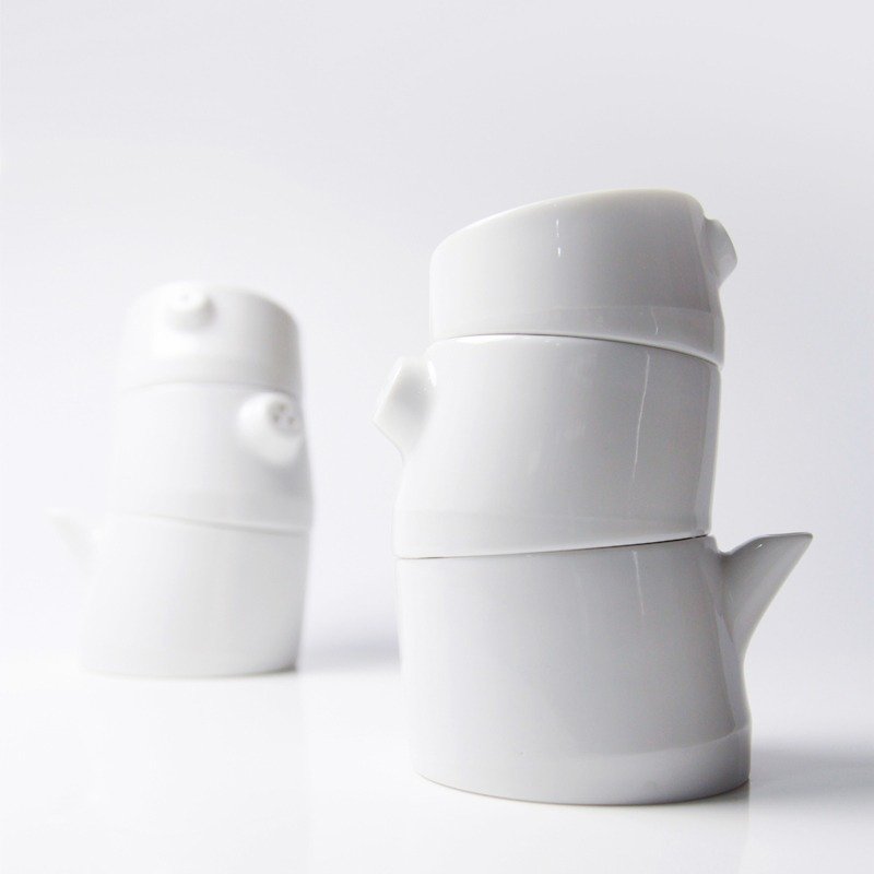 PIN-CHU series - Cruet Set - Food Storage - Porcelain White