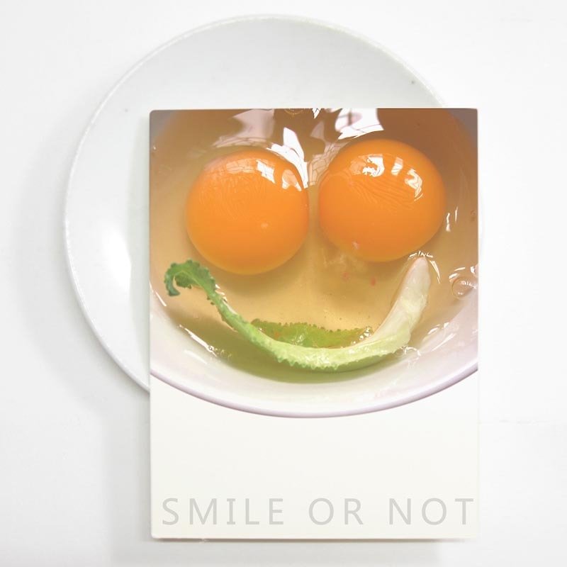 Original Wall Art, Photo Print 16x21cm Photography of Smiling Eggs, To Be or Not To Be in the Kitchen - โปสเตอร์ - กระดาษ สีส้ม