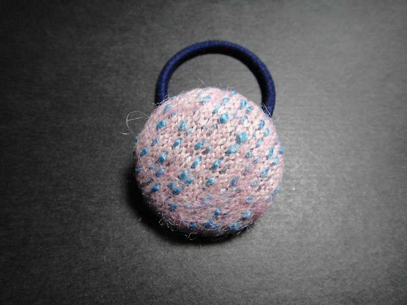 (C) _ blue knitted cloth button hair band C48CIY58 - Hair Accessories - Other Materials 