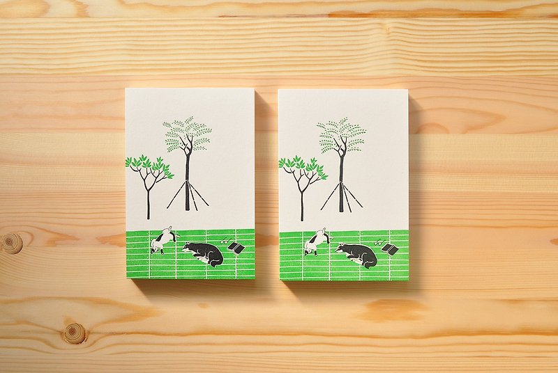 "Komori" Toppan Printing paper postcard travelers Forest Streams X - Cards & Postcards - Paper 