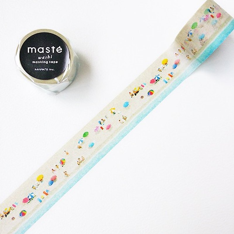 maste and paper tape Multi Nature 【Beach (MST-MKT54-A)】 - Washi Tape - Paper Multicolor