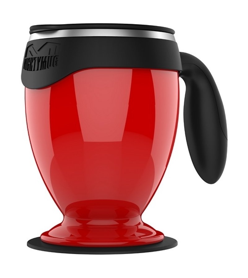 [Sucking the odds and not pouring the cup] Desktop double-layer covered mug - stainless steel Monarch Edition (red) - Mugs - Other Metals Red