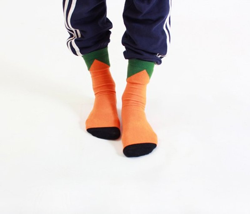+10・三角形1又1/4襪∠胡蘿蔔 - 襪子 - 其他材質 