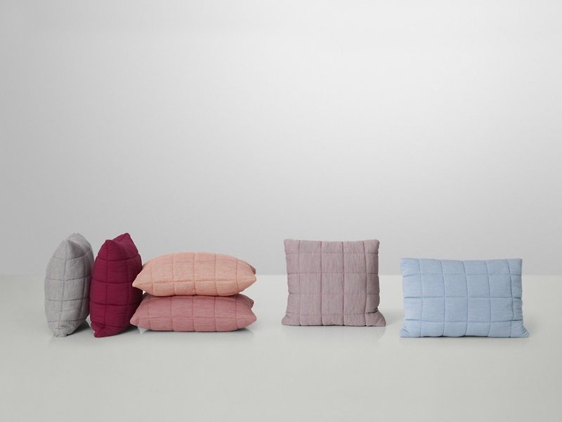 Soft Grid Wool Pillow | MUUTO - Pillows & Cushions - Other Materials Red