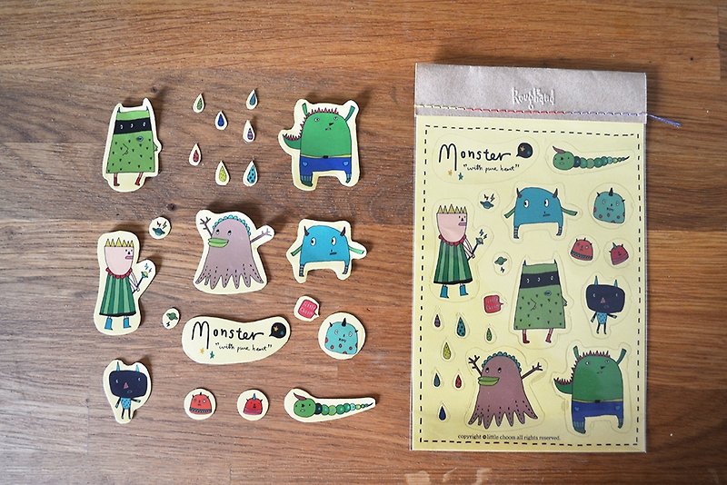 ✭✭Roughand x little choom Monster Sticker second - สติกเกอร์ - กระดาษ 