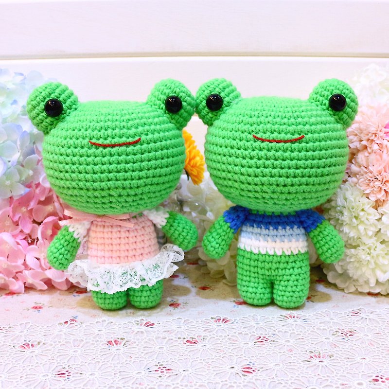 青蛙－情侶。結婚禮物。生日禮物 - 玩偶/公仔 - 其他材質 