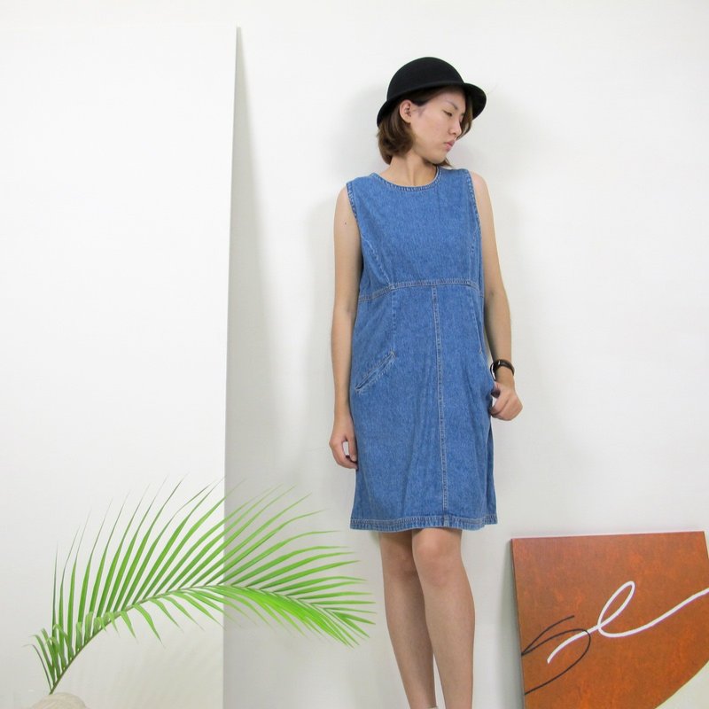 │ │ knew priceless vintage denim dress VINTAGE / MOD'S - ชุดเดรส - วัสดุอื่นๆ 