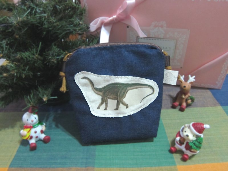 [Zipper bag] Dinosaur Encyclopedia (mini package) - Messenger Bags & Sling Bags - Other Materials Multicolor
