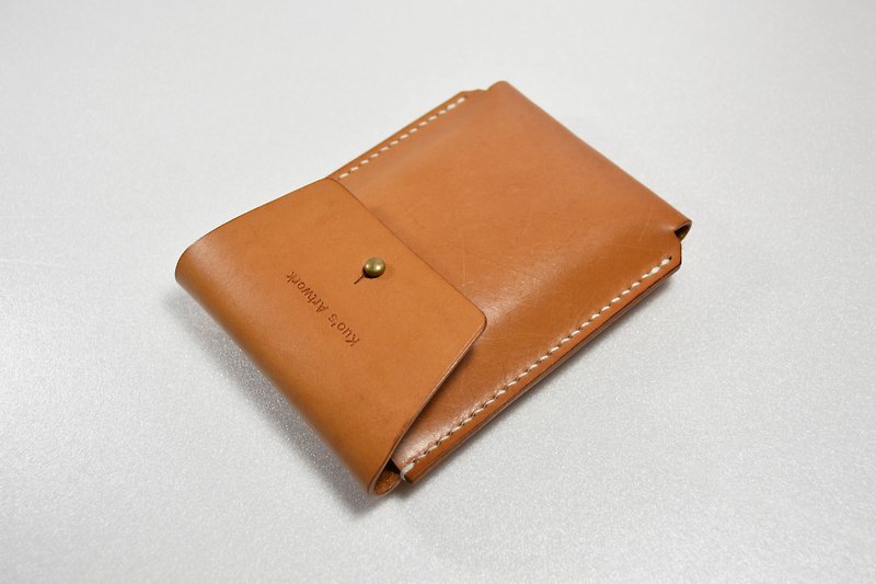 【kuo's artwork】 Hand made leather cigarette case - Other - Genuine Leather Khaki