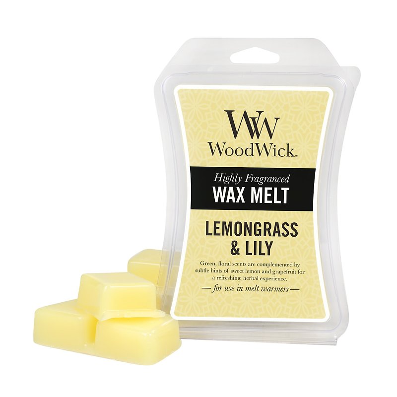 WoodWick  Wax Melts 3oz-LEMONGRASS & LILY - เทียน/เชิงเทียน - ขี้ผึ้ง สีเหลือง