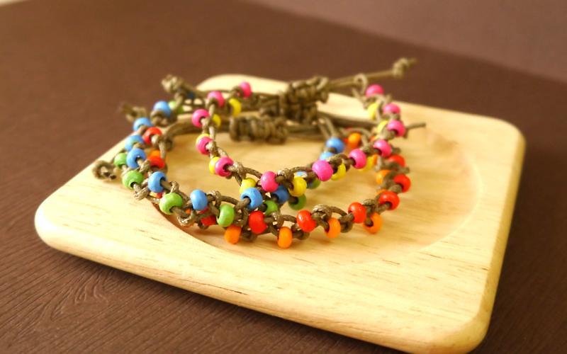 Light you up colorful fruit woven bracelet - Bracelets - Other Materials Multicolor