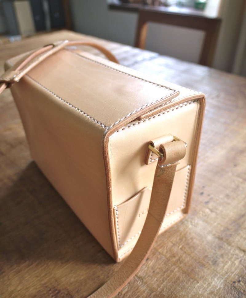 Box side backpack - Camera Bags & Camera Cases - Genuine Leather Khaki