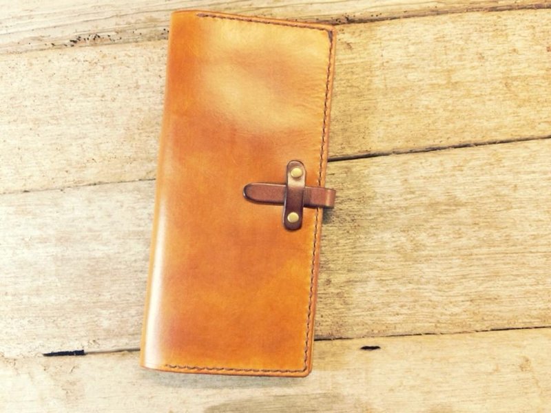 雙面人皮夾 長夾 Wallet ２ （穩重款） - 皮件/皮革 - 真皮 咖啡色