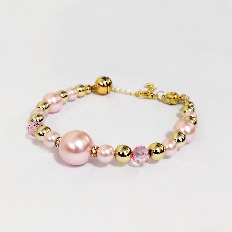 Ella Wang Design Jewelry Pearl Necklace - Pink Cat Necklace Choker - ปลอกคอ - พลาสติก สึชมพู