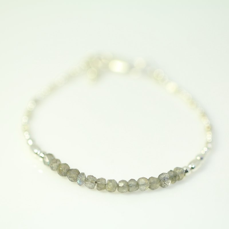 Galaxy Series ~ Symphony Labradorite (Spectrum Stone) 925 Sterling Silver Bracelet - Bracelets - Gemstone Gray