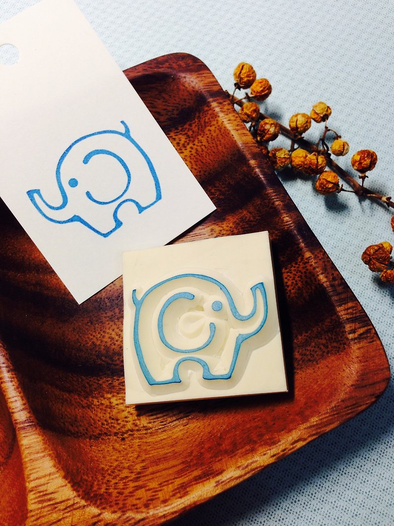 White Elephant Rubber Stamp