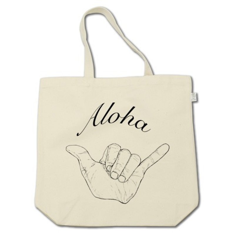 Aloha（tote bag） - 手提包/手提袋 - 其他材質 金色